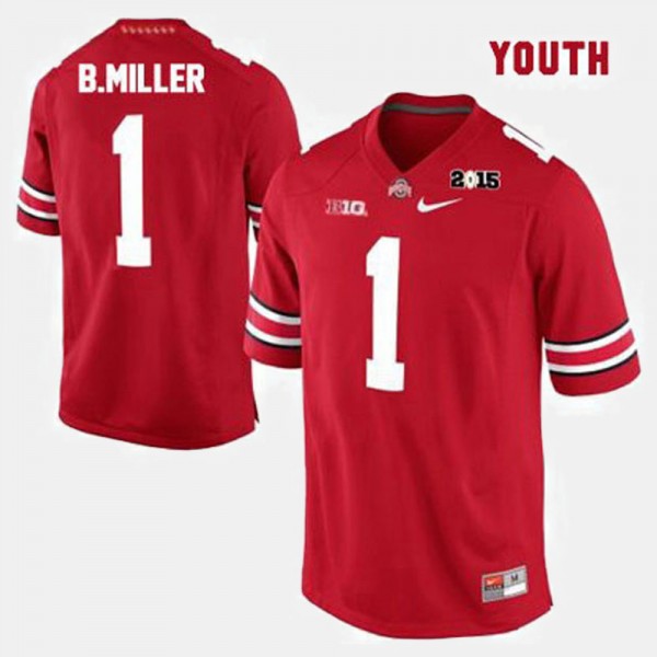 Ohio State Buckeyes Braxton Miller Youth #1 Red College Football Jersey 2404JXSY3